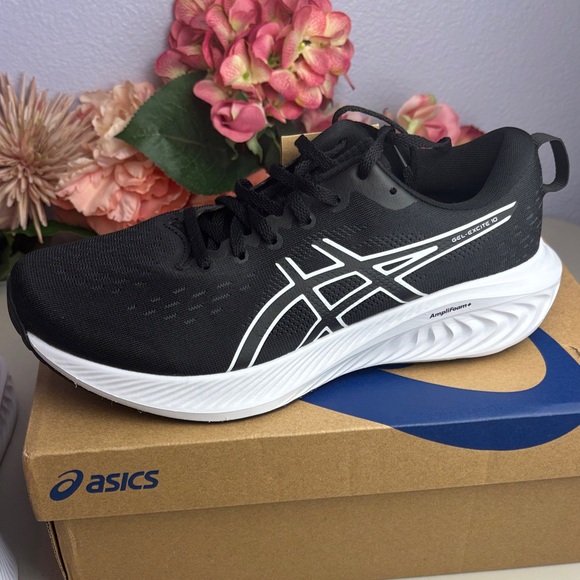 Asics Black and White Athletic Sneakers - Picture 3 of 10
